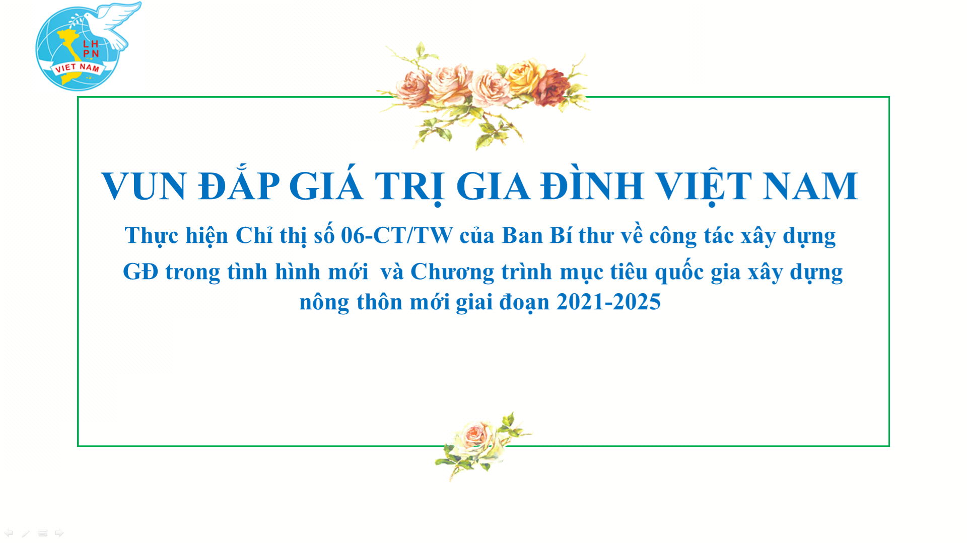 Bài giảng Vun đắp giá trị gia đình Việt Nam