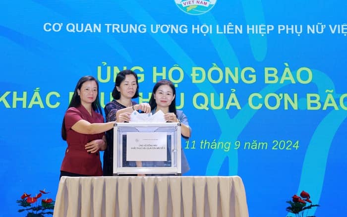 Cơ quan TƯ Hội LHPN Việt Nam phát động ủng hộ đồng bào khắc phục hậu quả cơn bão số 3